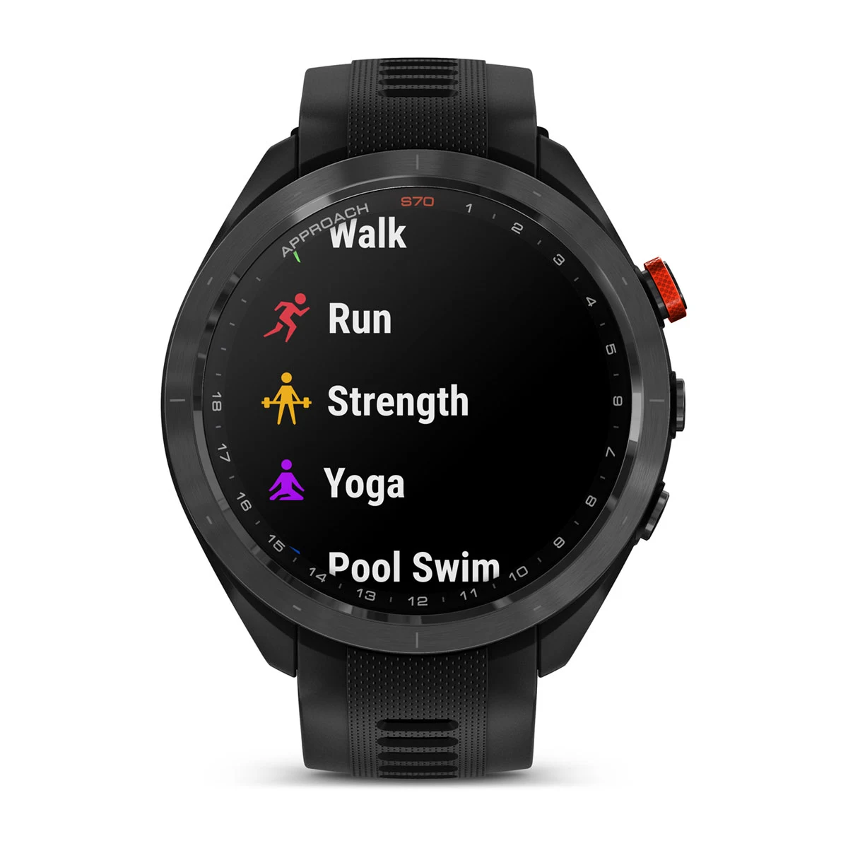 Garmin Aproach S70 47 мм, керамические  с силиконовым ремешком