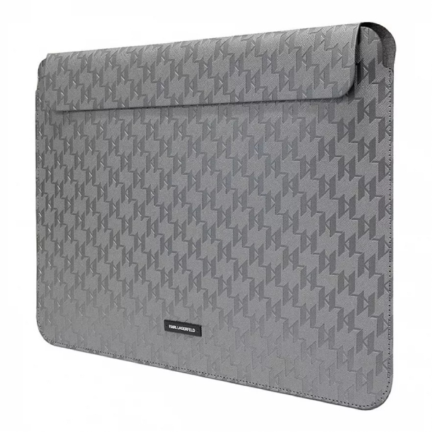 Чехол-сумка Lagerfeld для MacBook 13-14" Saffiano Sleeve Monogram, Серебряный