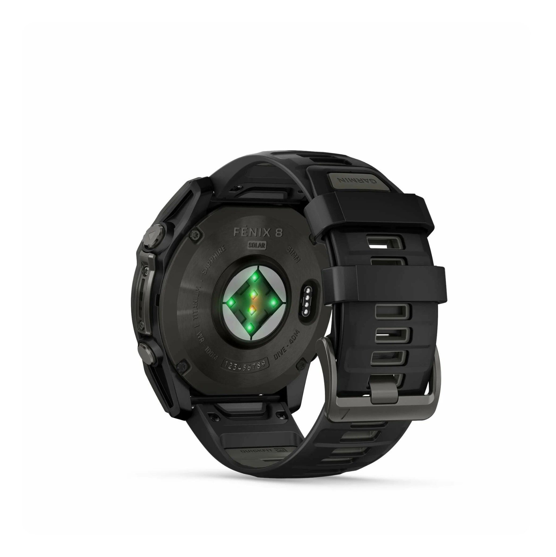 Garmin Fenix 8, 51 мм, AMOLED Sapphire Carbon, Угольно-черный DLC, пепельно-серый ремешок