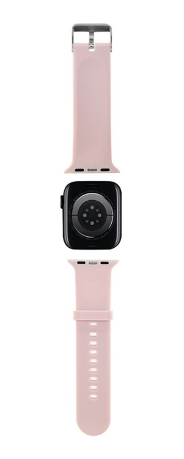 Ремешок Lagerfeld для Apple Watch 42/44/45мм 3D Rubber NFT Karl & Choupette heads, Розовый