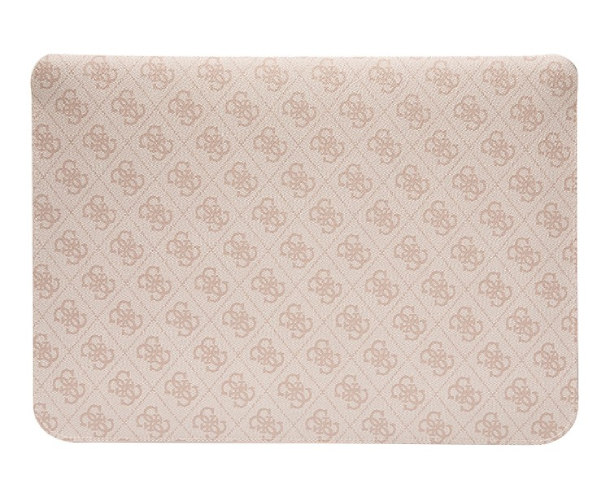 Чехол Guess для ноутбуков 13"/14" Sleeve 4G с треугольным металлическим логотипом, Розовый