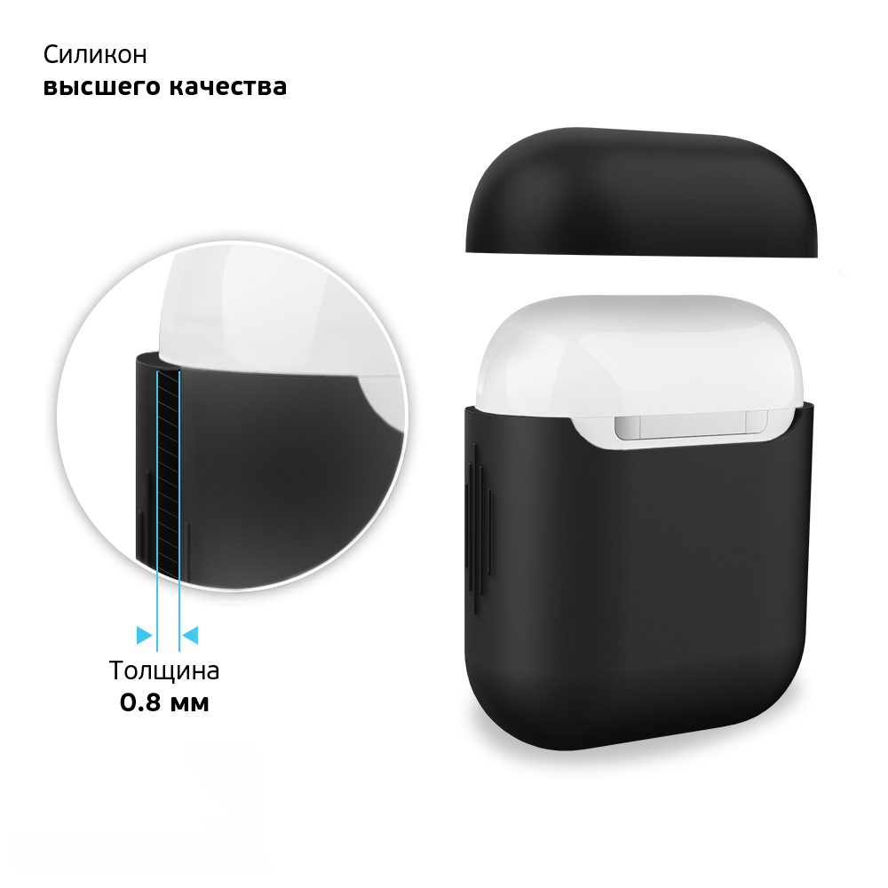Чехол Deppa для AirPods, Черный