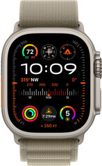 Apple Watch Ultra 2 GPS, 49 мм, L корпус из титана, ремешок Alpine оливкового цвета MX4H3
