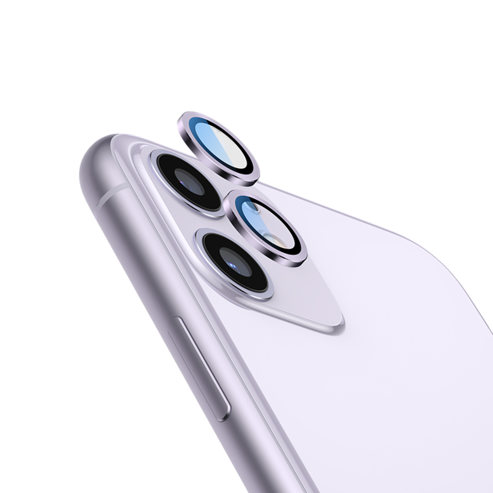 Защитное стекло на камеру XC-31 iPhone 12/12mini/11, Фиолетовое