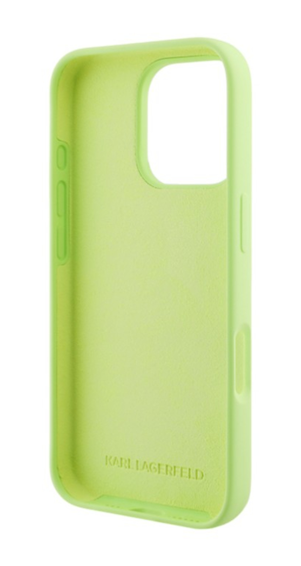 Чехол Lagerfeld для iPhone 16 Pro Max, Силикон RSG логотип, Зеленый
