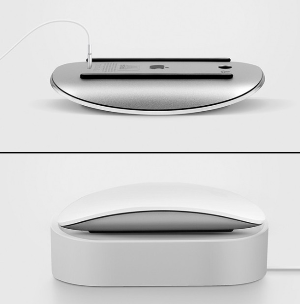 стенд для Apple Magic Mouse Uniq NOVA, Силикон charging dock Light, Серый