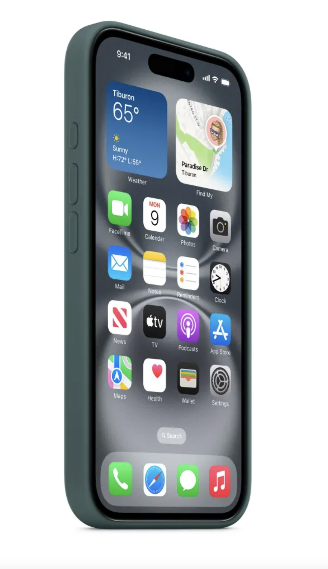 Чехол Original Sillicone Case MagSafe для iPhone 16 Plus, Озерный зеленый