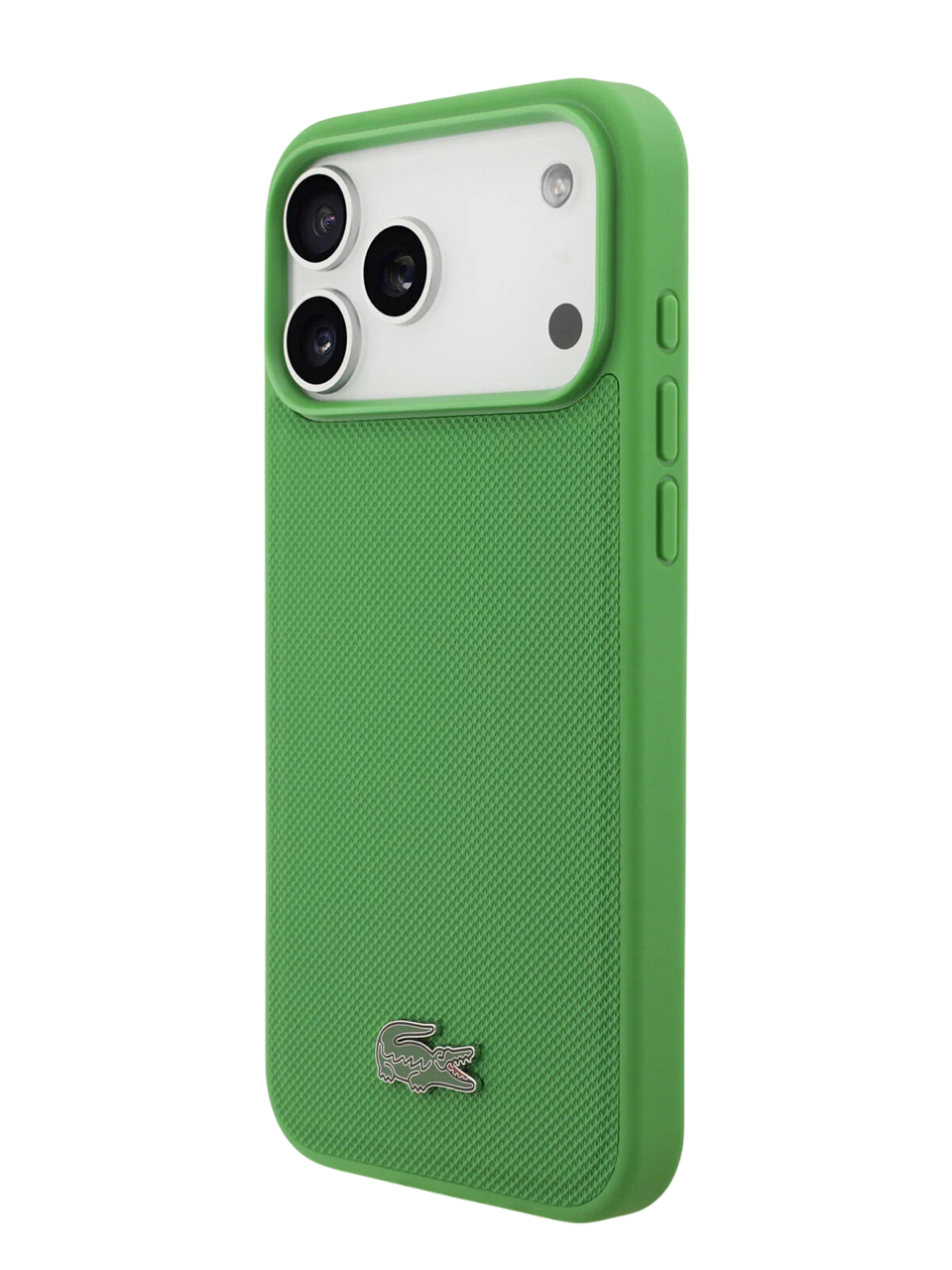 Чехол Lacoste iPhone 17 Pro Max PVC Metal Lacquer logo, MagSafe, Зеленый