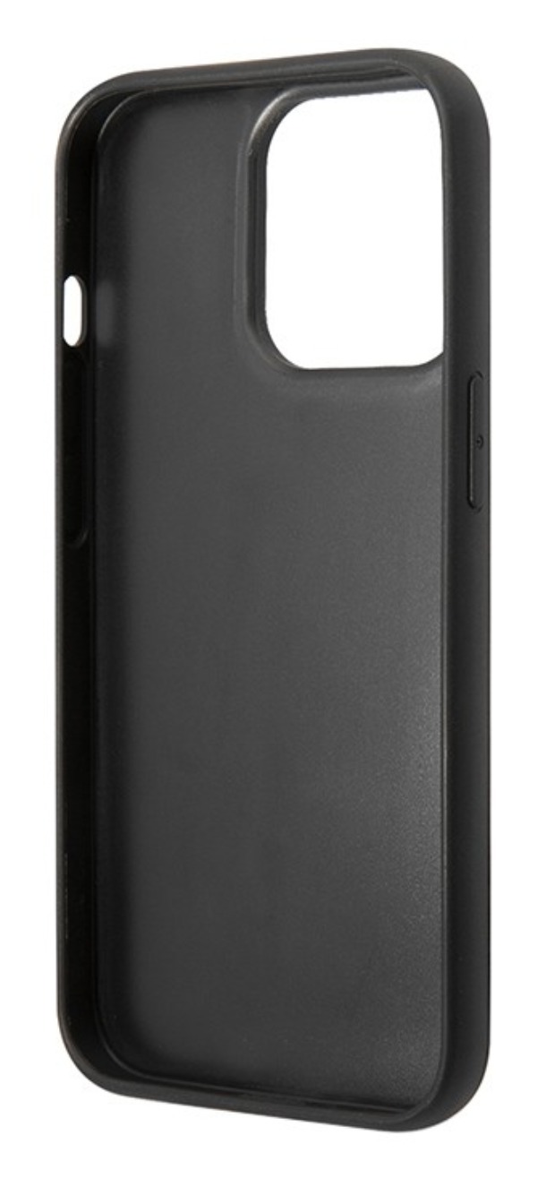 Чехол Lagerfeld для iPhone 15 Pro, PU Quilted Metal logo Hard, Черный