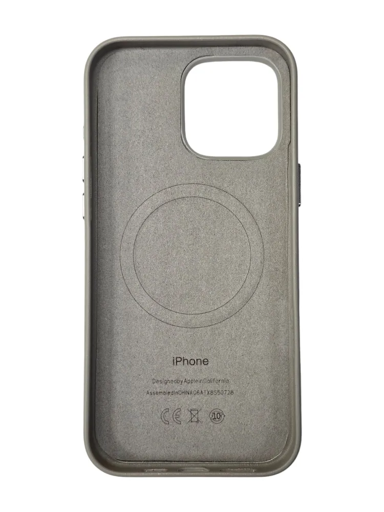 Чехол Leather Case с MagSafe для iPhone 16 Pro Max, Серый