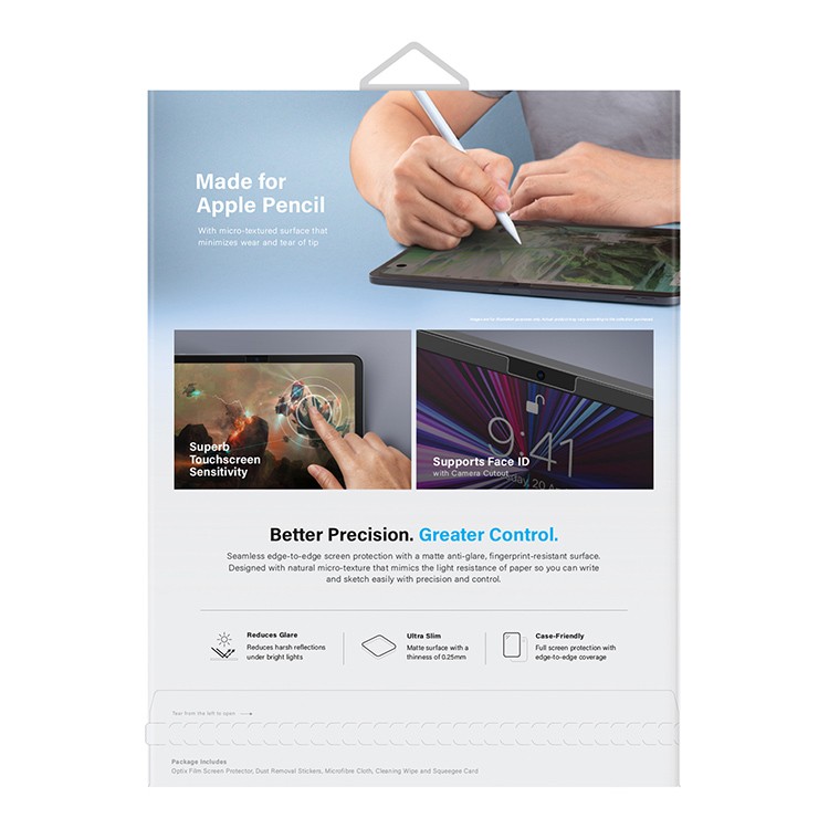 Защитное стекло Uniq OPTIX PAPER-SKETCH для IPAD AIR 13" 2024 г. , Прозрачное