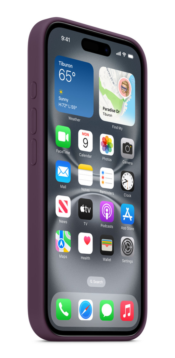 Чехол Оригинальный Силикон MagSafe для iPhone 16, Слива