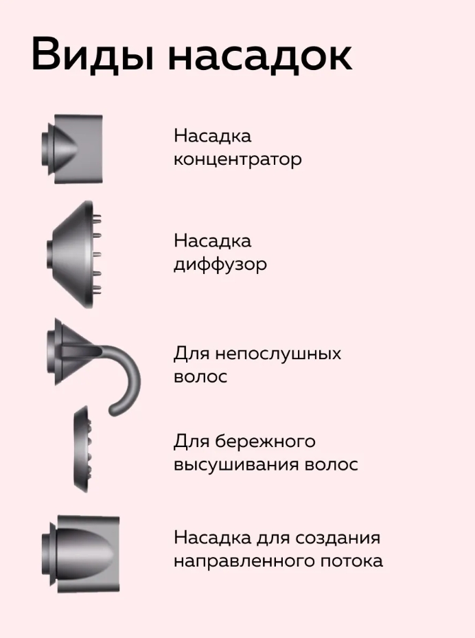 Фен для волос Super Hair Dryer с 5 насадками в Краснодаре