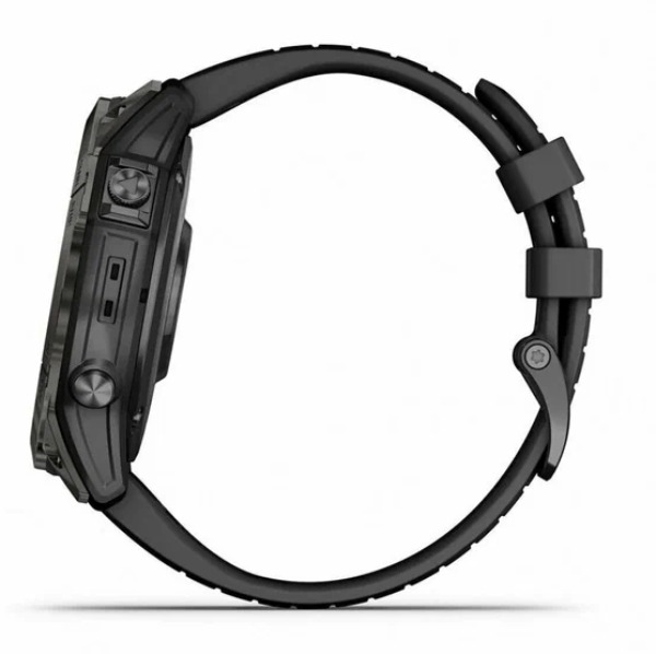 Garmin Fenix 7 Pro Сапфир Solar, Карбон Серый DLC Титан с черным ремешком