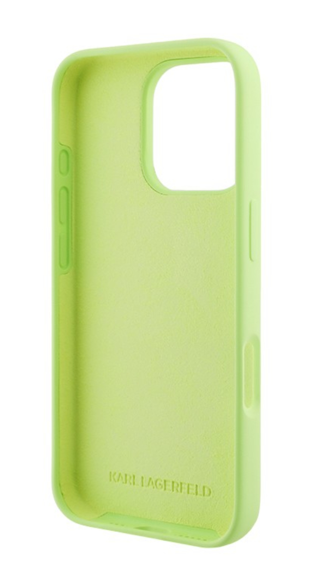 Чехол Lagerfeld для iPhone 16 Pro, Силикон RSG логотип, Зеленый