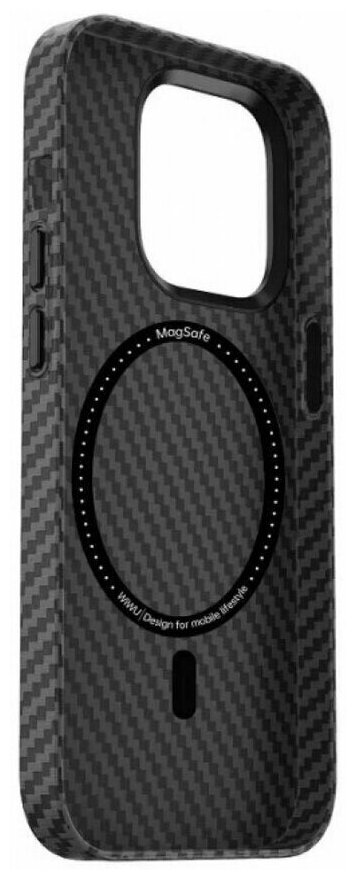 Чехол WiWU с кольцом MagSafe LCC-107 для iPhone 15 Pro Max, Черный