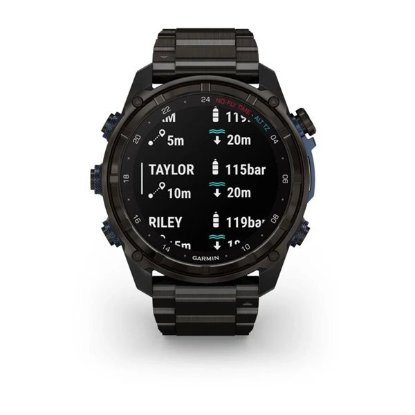 Умные часы Garmin Descent Mk3i, 51mm, Titanium Carbon Gray, DLC, Black Titanium Band, Dive Computer