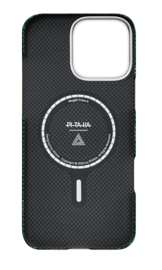 Чехол PITAKA Re-TROS Refining Tactile Woven Case для iPhone 16 Pro, Зеленый