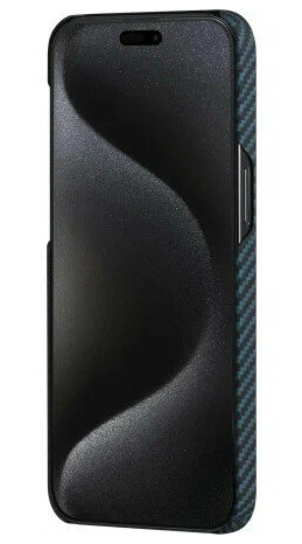 Чехол PITAKA MagEZ Case 4 для iPhone 15 Pro Mах 6.7", Черный/Синий (Черный/Синий Twill) 1500D Чехол PITAKA MagEZ Case 4 для iPhone 15 Pro Mах 6.7", Черный/Синий (Черный/Синий Twill) 1500D