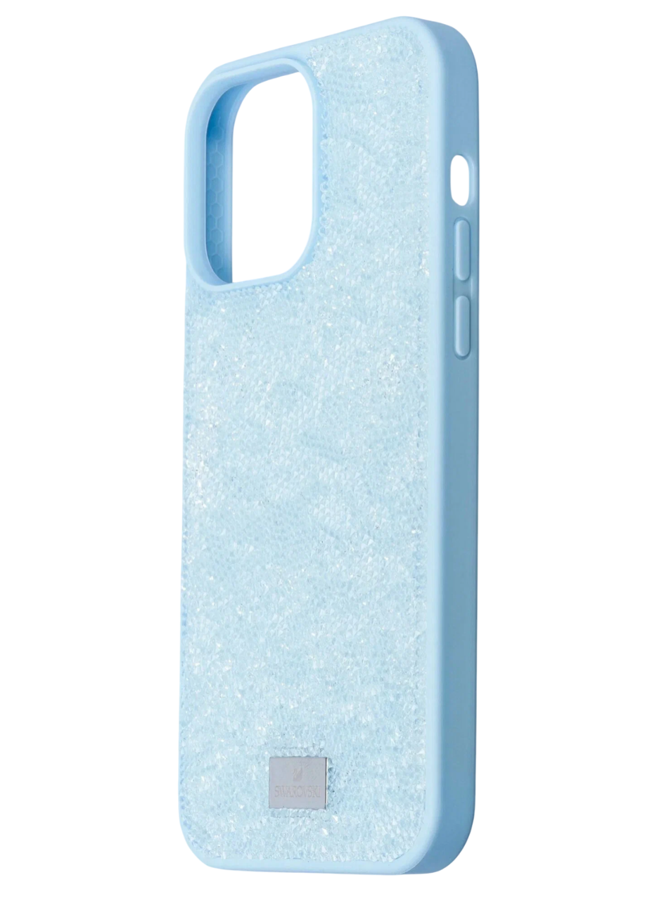 Чехол со стразами Swarovski для iPhone 16 Pro, голубой