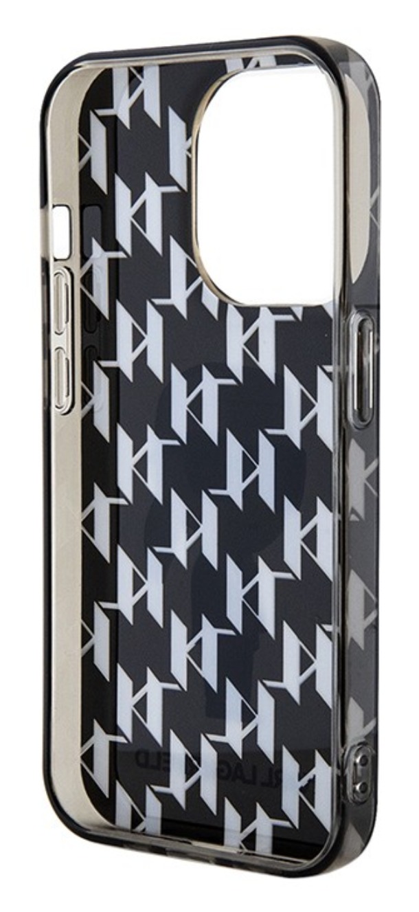Чехол Lagerfeld для iPhone 15 Pro Max, PC/TPU Monogram NFT Karl Ikonik Hard, Черный
