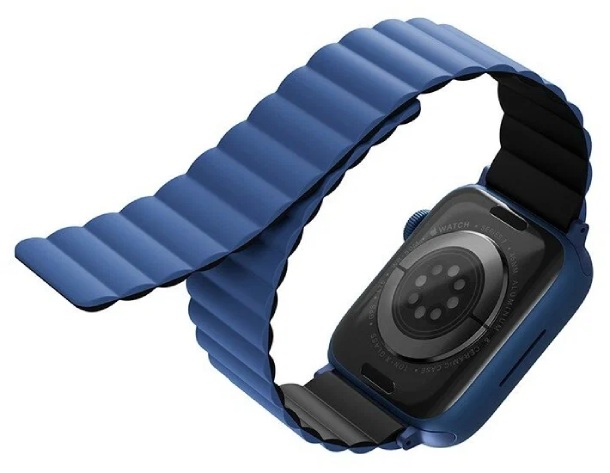 Ремень силиконовый Uniq REVIX для Apple Watch 42/44/45/49мм, Синий/Черный