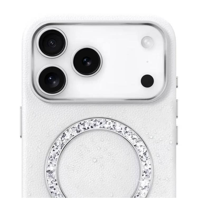 Чехол PYNANA для iPhone 17 Pro Dancing Circle Series Magsafe, Белый