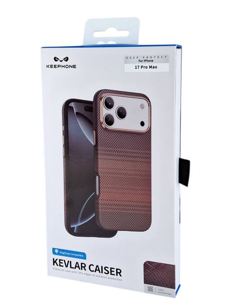 Чехол Keephone Kevilar Caiser MagSafe Antishock Case для iPhone 17 Pro Max, Оранжевый