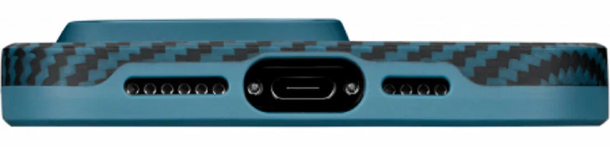 Усиленный чехол PITAKA MagEZ Pro 4 для iPhone 15 Pro Max 6.7", Черный/Синий (Черный/Синий Twill) 1500D