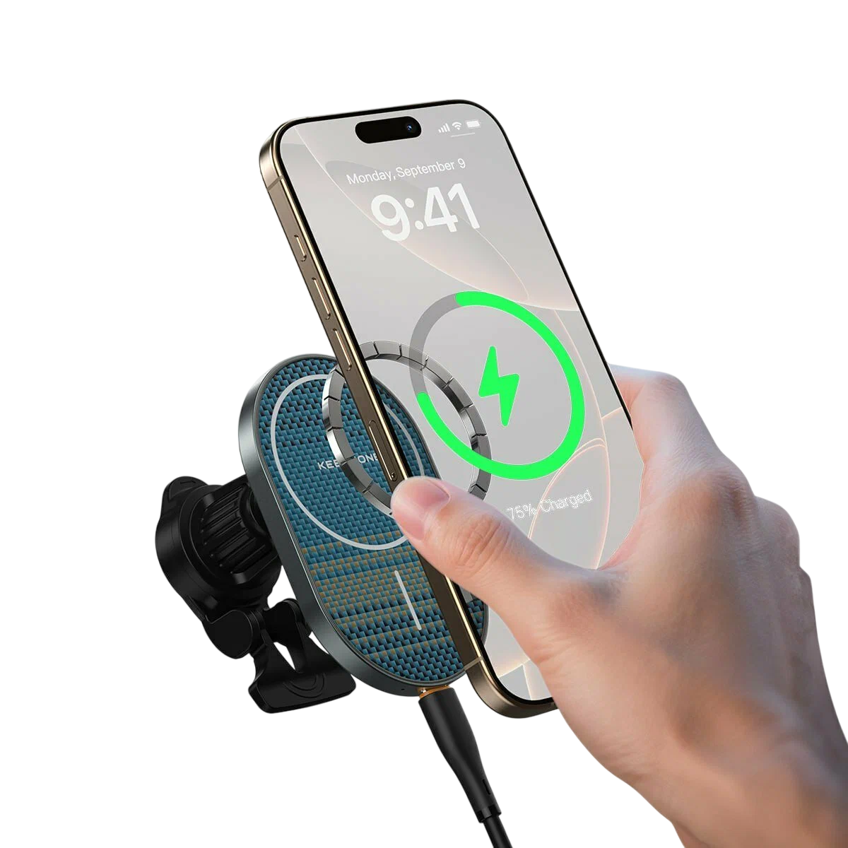 Автомобильный держатель Keephone Kevlar Seanova с MagSafe, бежевый