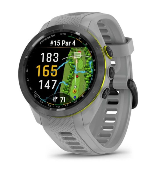Garmin Aproach S70 42 мм, керамический корпус с силиконовым ремешком пудрово-серого цвета