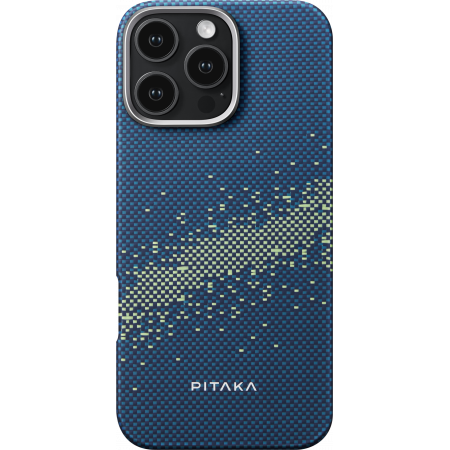 Чехол PITAKA Tactile Woven Case (Luminous™ Edition) для iPhone 16 Pro, Галактика млечный путь