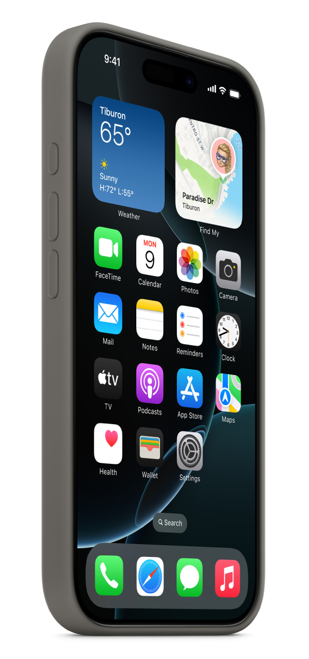 Чехол Apple силикон MagSafe для iPhone 16 Pro, Серый Камень (MYYL3)