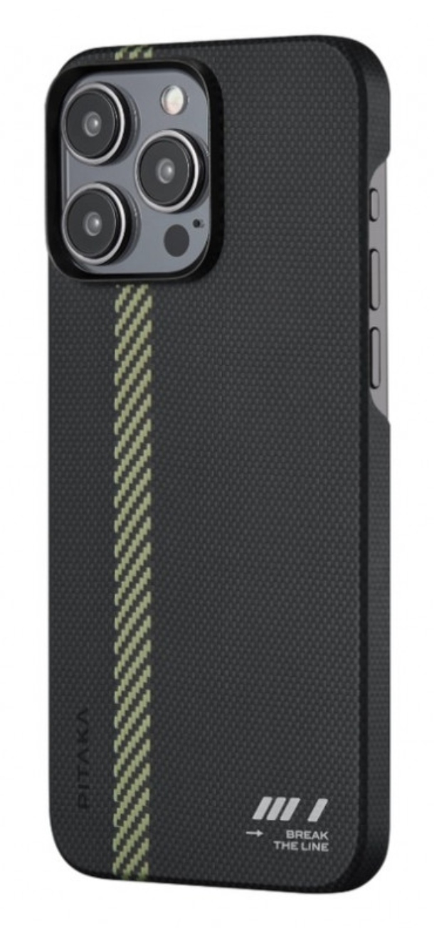 Чехол PITAKA MagEZ Case 5 для iPhone 15 Pro 6.1", Зеленая линия