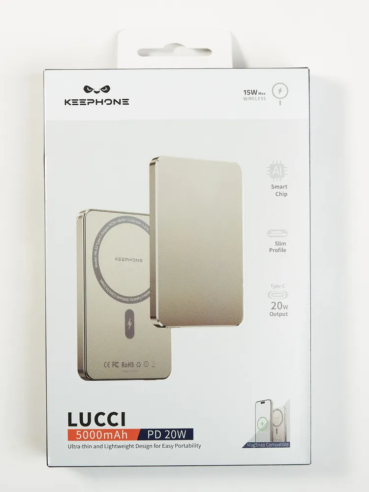 Внешний аккумулятор Keephone Lucci 5000Mah, титан
