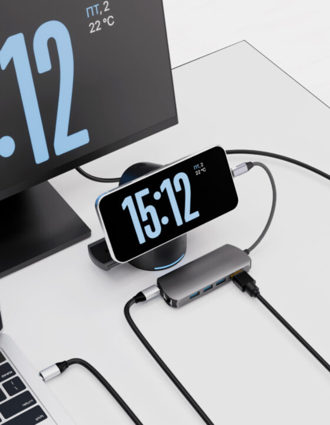 VLP Infinity USB-C Hub 8 в 1, Графит