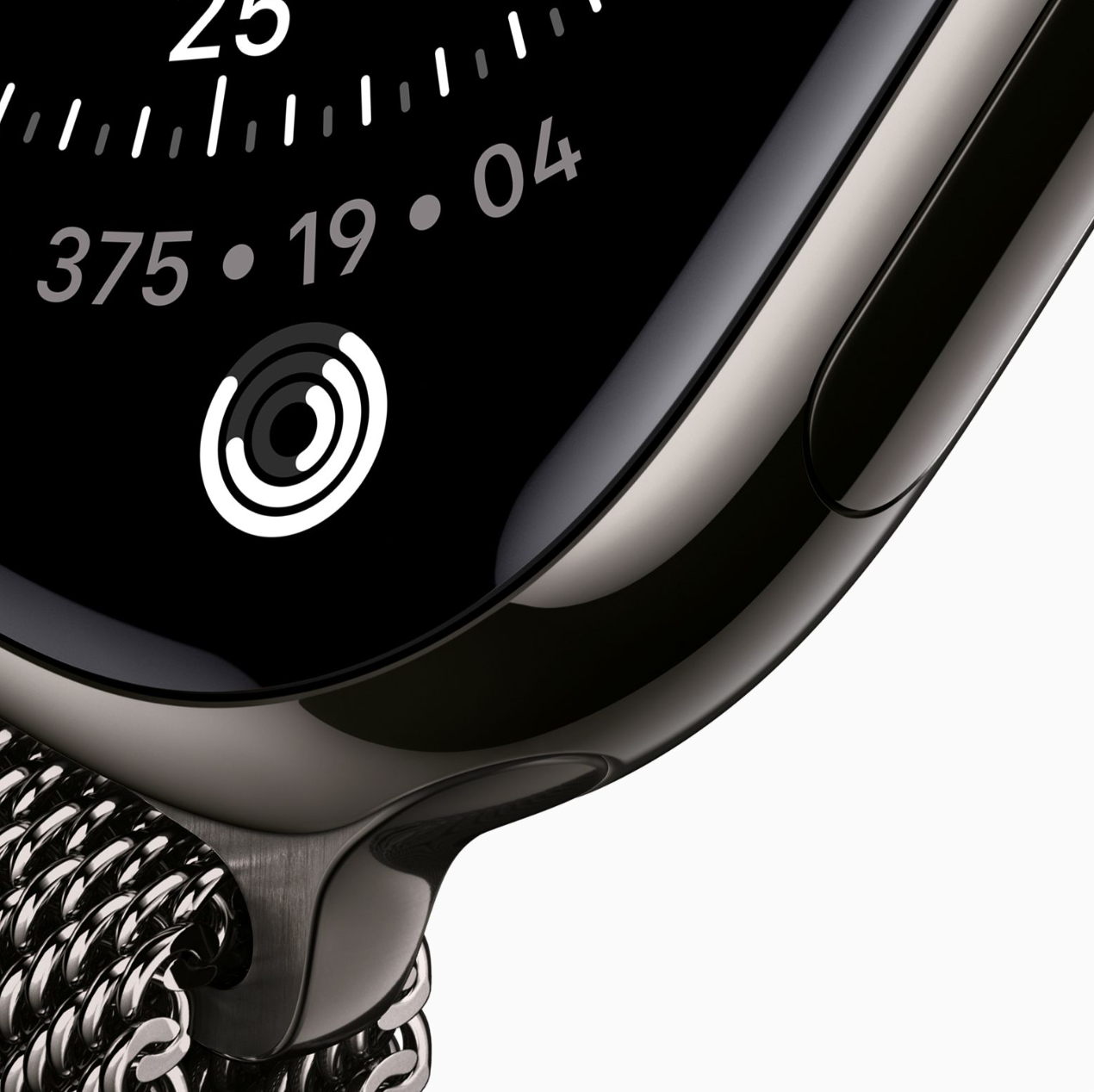 Apple Watch Series 11, 46 мм, корпус из черного титана, ремешок Milanese черного цвета