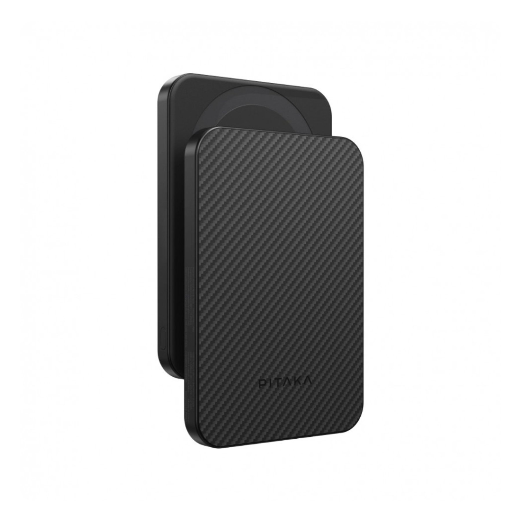 Power Bank PITAKA Aramid Fiber Magnetic Qi2 MagSafe, Black, 5000 мА⋅ч