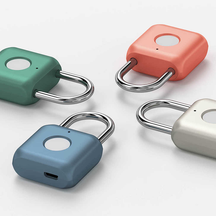 Умный навесной замок биометрический Xiaomi Uodi Smart Fingerprint Lock Padlock, Синий