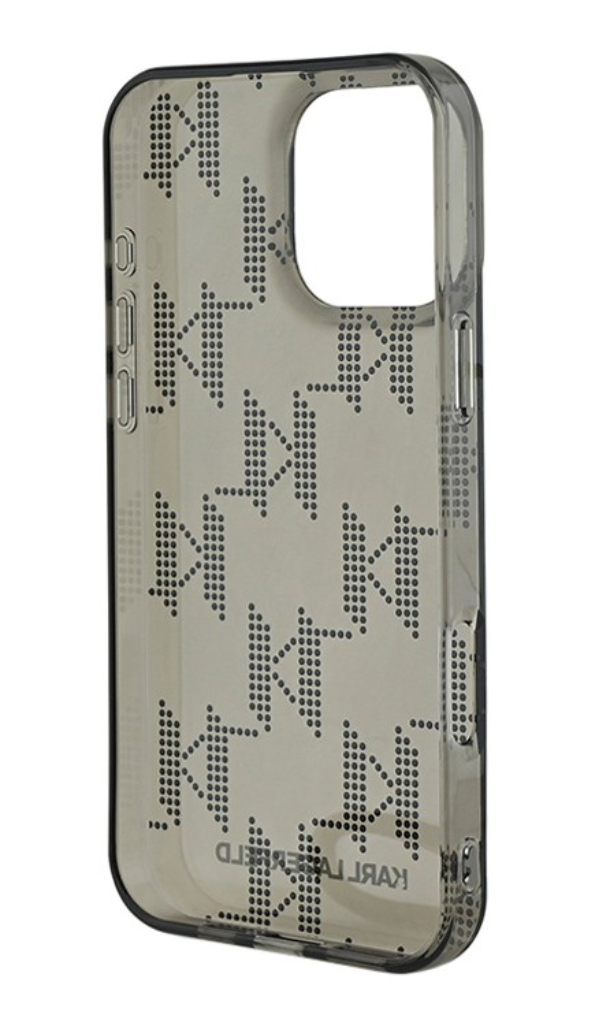 Чехол Lagerfeld для iPhone 16 Pro Max, PC/TPU Monogram Hard + Nylon Hand cord, Черный