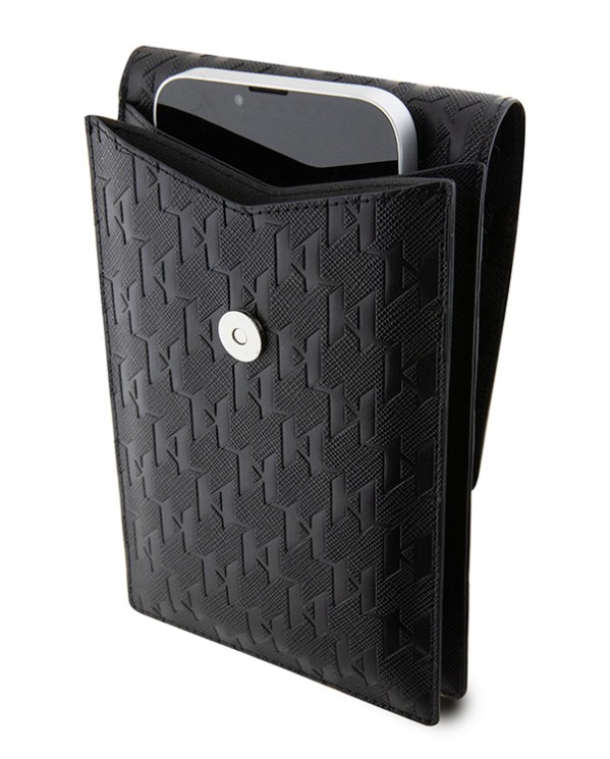 Сумка для смартфонов Lagerfeld Wallet Saffiano Monogram NFT Karl Ikonik, Черный