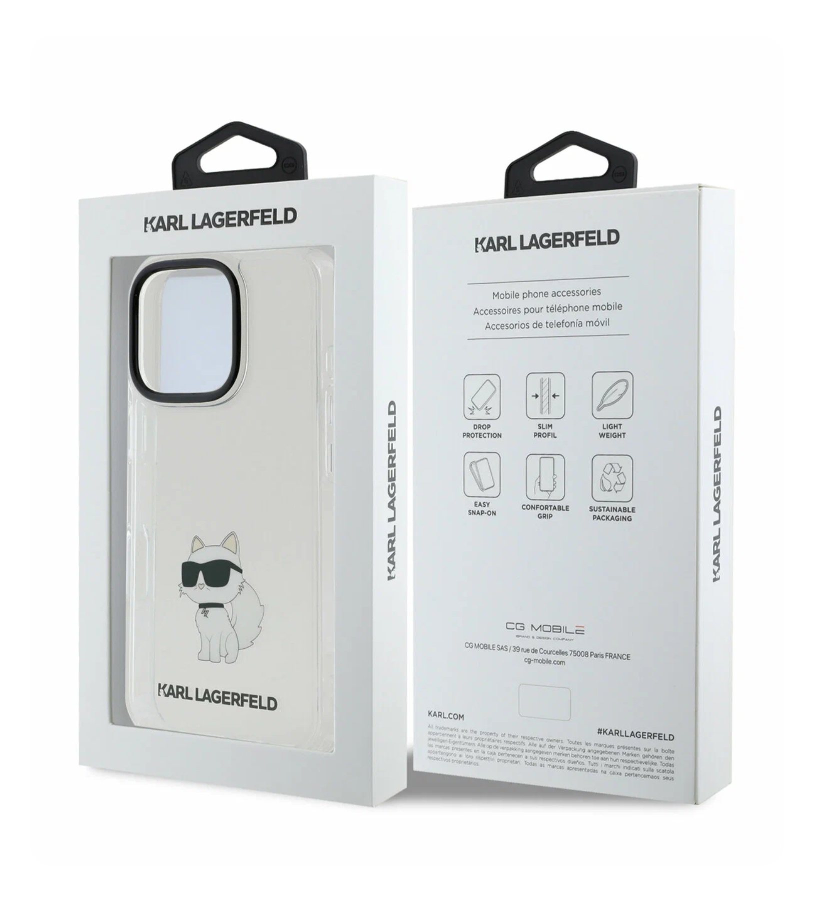 Чехол Lagerfeld PC/TPU NFT Choupette Hard Transparent для iPhone 16 Pro Max, Прозрачный