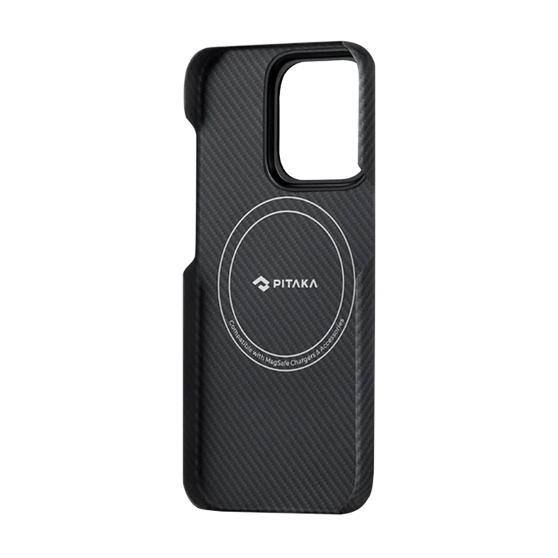 Чехол PITAKA MagEZ 4 для iPhone 15 Pro, Кевлар, Черно-серый 600D
