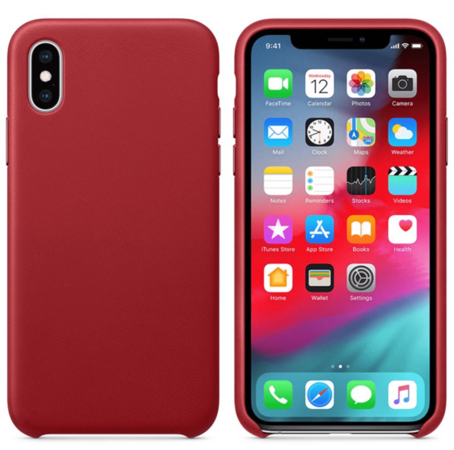 Кожаный футляр Apple для Apple iPhone XS Max, Красный