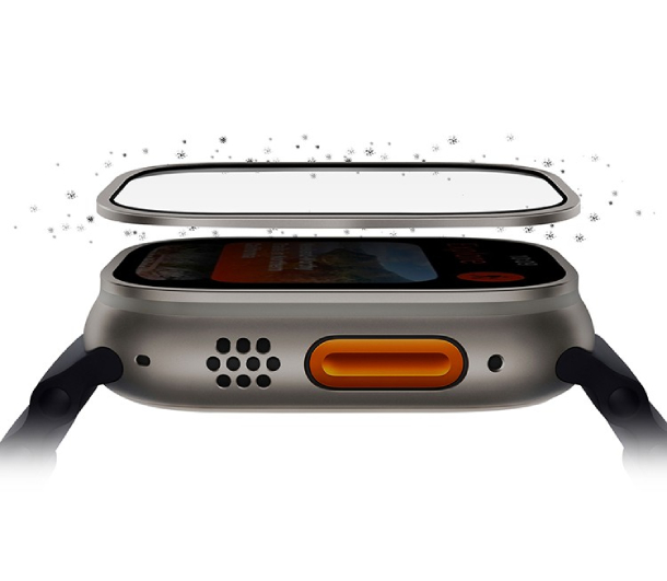 Uniq стекло для Apple Watch Ultra 49 мм OPTIX DUO PRO Anti-reflective Glass + Stainless steel frame