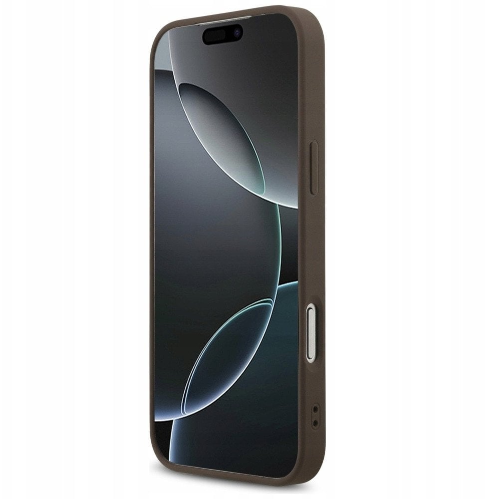 Чехол Guess iPhone 17 Pro Max PU 4G Triangle Diamond metal logo Hard Brown, MagSafe, Коричневый