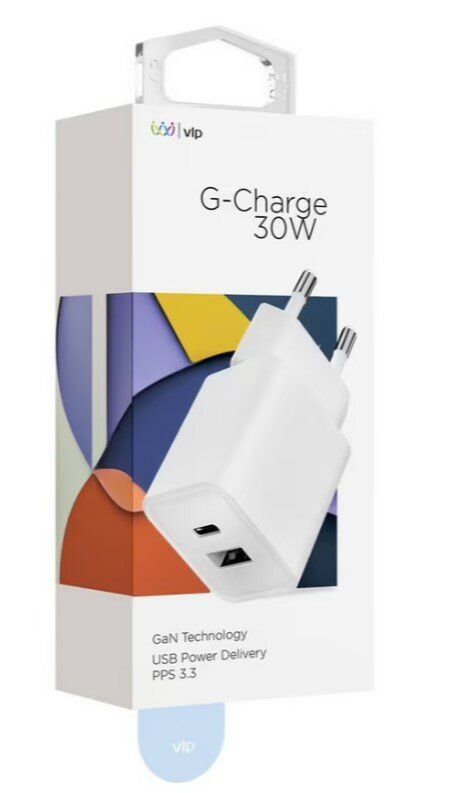 VLP G-Charge G-Charge 30W USB-C+USB-A, PD, QC, Белый