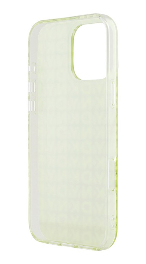 Чехол DKNY для iPhone 16 Pro Max, PC/TPU Двухслойное повторное гальваническое покрытие, Желтый