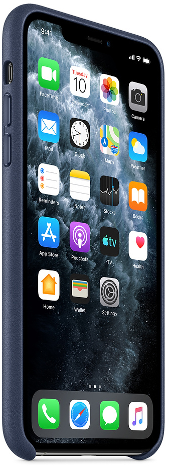 Кожаный футляр Apple для Apple iPhone 11 Pro, Темно-синий