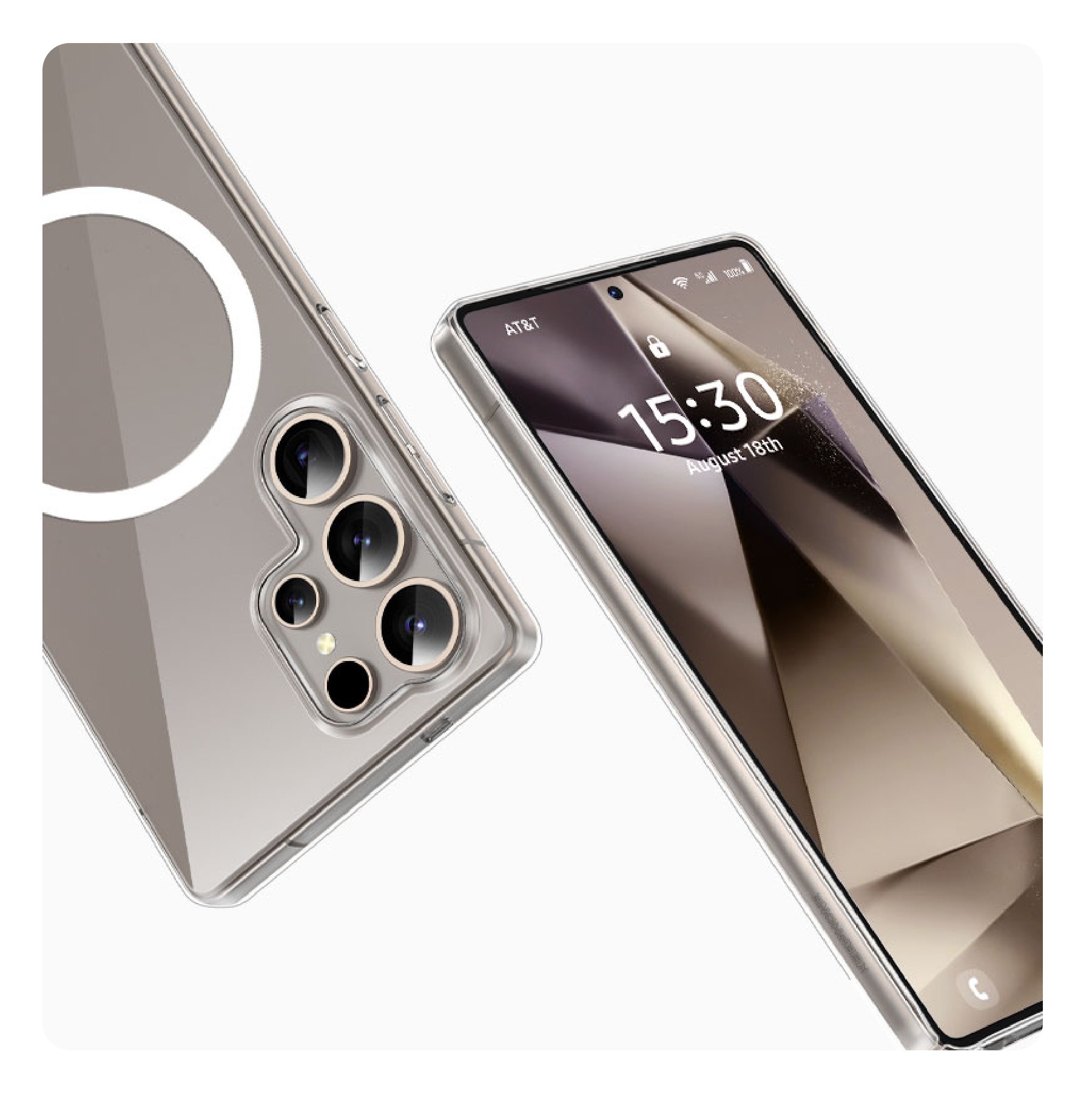 Чехол Keephone Kevilar X-Crystal MagSafe Samsung S25 Ultra, Прозрачный